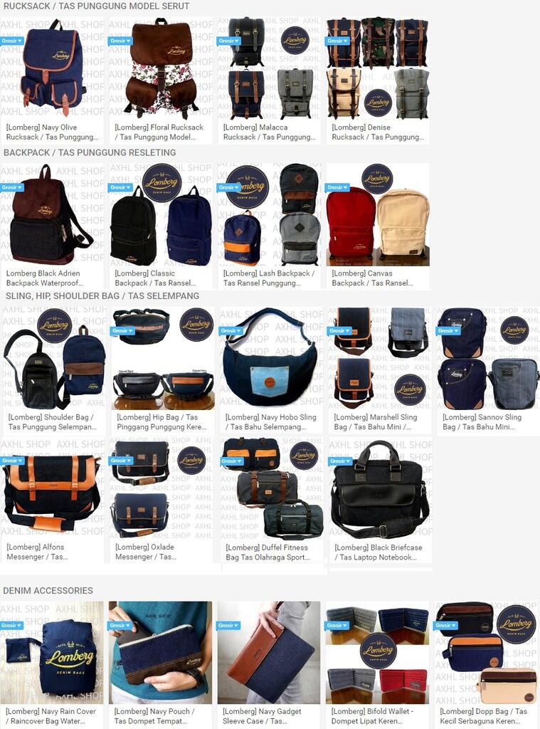 Ready Stock ████ Tas Denim LOMBERG ████ Ransel Backpack Rucksack - Sling - Messenger
