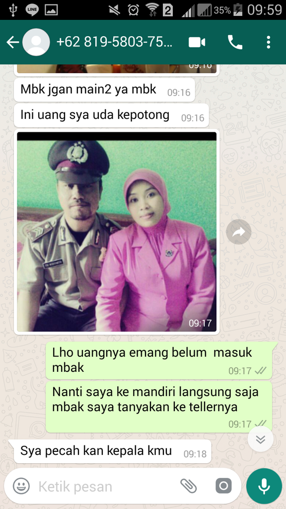 WASPADA! pengalaman hampir kena tipu via e-cash