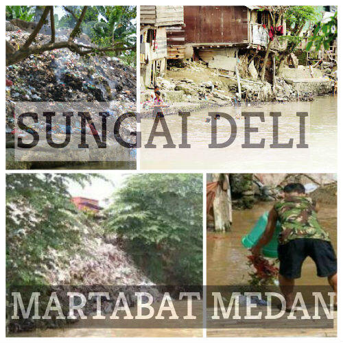 Bantaran Sungai Deli Menjadi Tempat Penampungan Sampah Warga Suka Mulia