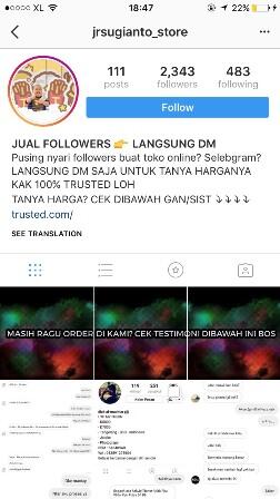 PENGALAMAN BURUK BELI FOLLOWER DI INSTAGRAM JRSUGIANTO_STORE