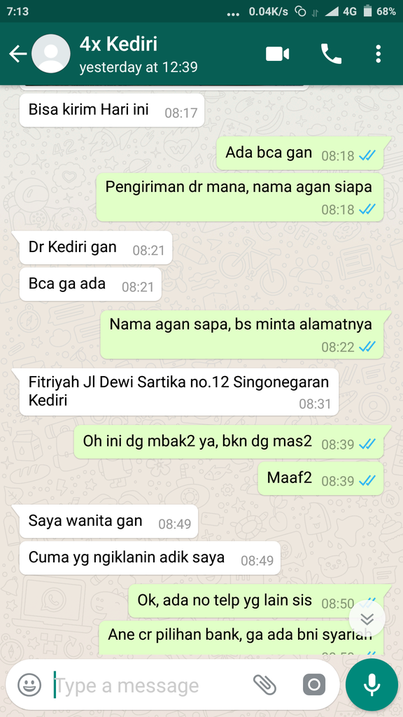 Surat Terbuka penipu FJB id: brusli, Rek BNI Cab KEDIRI 0569011084 a.n. IBU FITRIYAH