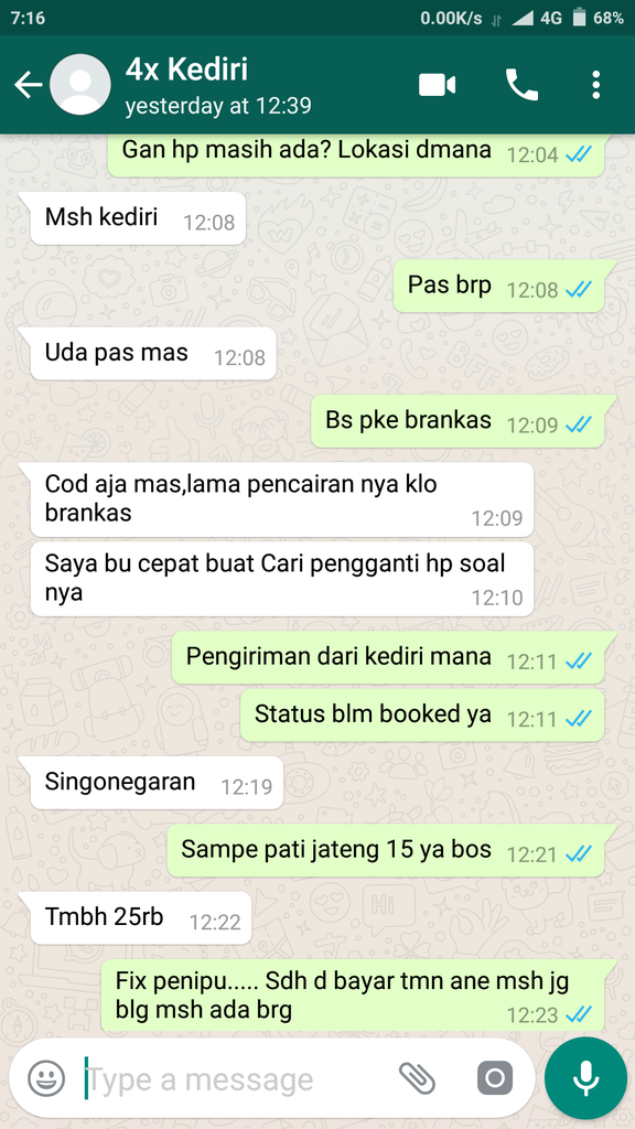Surat Terbuka penipu FJB id: brusli, Rek BNI Cab KEDIRI 0569011084 a.n. IBU FITRIYAH