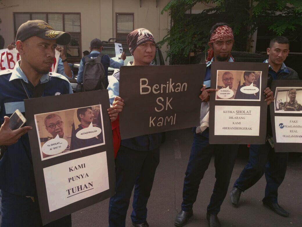 Pict Karyawan Transjakarta Di Komnas HAM, Sekaligus Deklarasi Serikat Pekerja 