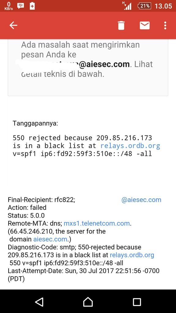 &#91;ASK&#93; Kirim email ke luar negeri