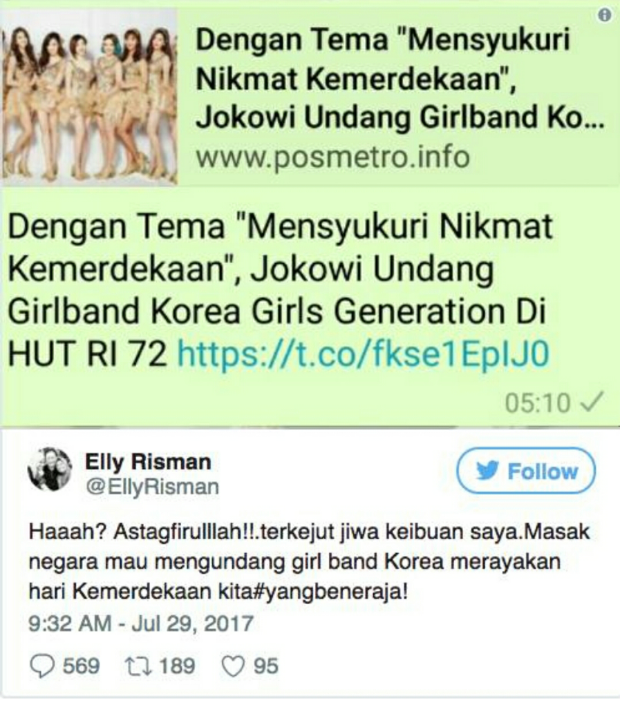 Fans SNSD Tuntut Permintaan Maaf Elly Risman