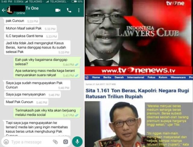 ILC TVOne Tiba2 Batal Angkat Kasus Beras Maknyuss,Petani Kecewa Media Dibungkam