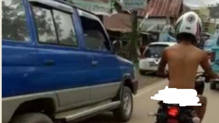 HEBOH Video Oknum PNS Bugil Naik Motor, Jalannya Pelan dan Santai