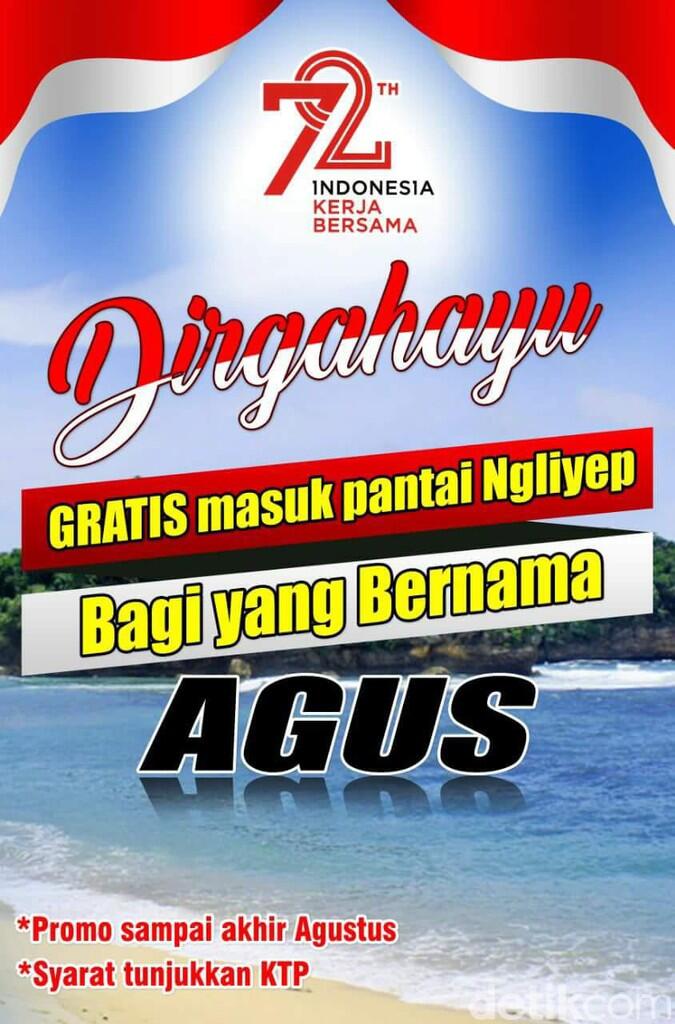 Objek Wisata di Malang Ini Gratiskan Biaya Masuk Pemilik Nama Agus di Bulan Ini