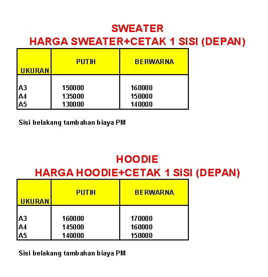 VOCASHOP - Jasa Cetak Kaos DTG (Kaos, Sweater, Topi)