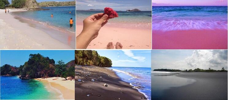 7 Pantai di Indonesia dengan Keindahan Pasir Pantainya yang Berwarna-warni