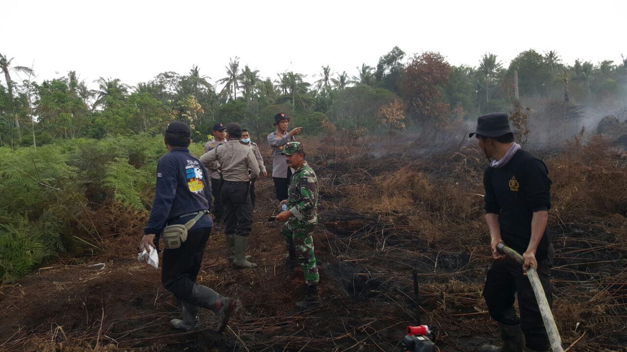 Satgas Karhutla Pelalawan Bersinergi Untuk Padamkan Kebakaran Hutan.