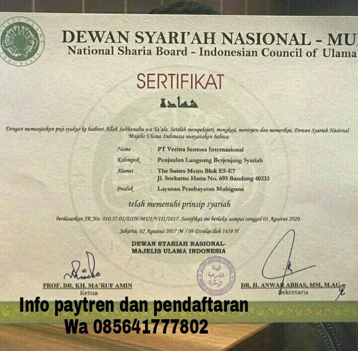 Menjual lisensi Paytren ust yusufmansur Halal 085641777802