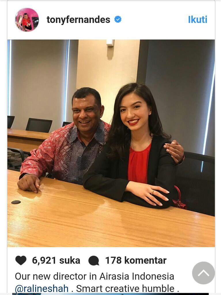 Selamat! Raline Shah Jadi Direktur AirAsia Indonesia