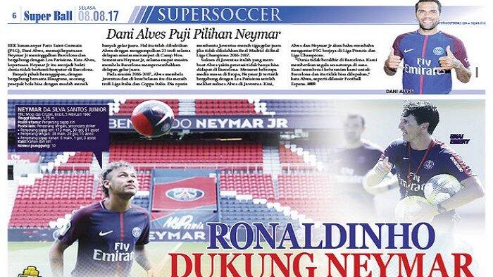Ronaldinho Dukung Keputusan Neymar Pindah ke PSG