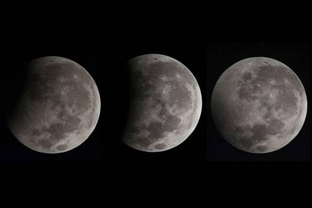 Ini Dia Foto-foto Indahnya Gerhana Bulan Sebagian Semalam