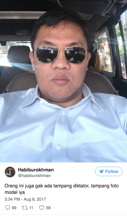 Habiburokhman Selfie: Ini Bukan Wajah Diktator, Tapi Foto Model