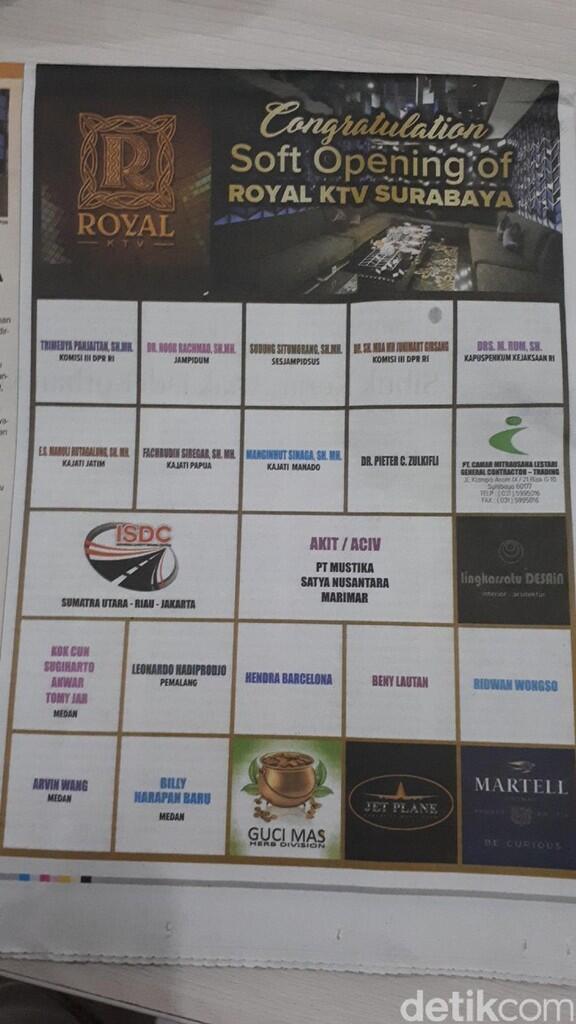 Heboh Iklan Tempat Karaoke Pasang Nama Pejabat Negara di Surabaya