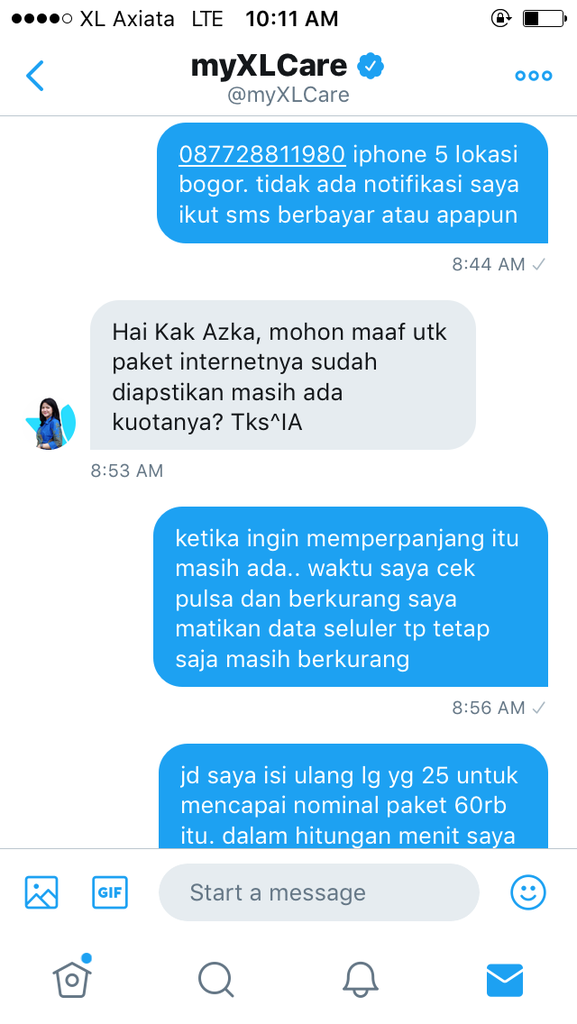 Pengguna XL Masuk