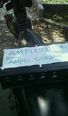 Takut Dibakar, Ramai Pasang Tulisan 'Ampli Servisan Bukan Curian'