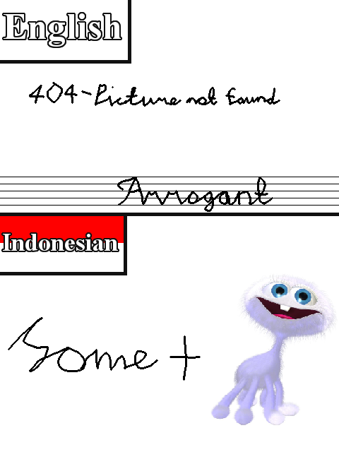 Terjemahan Inggris-Indonesia yang diplesetkan ke pengucapannya