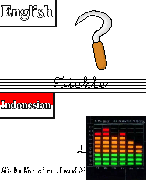 Terjemahan Inggris-Indonesia yang diplesetkan ke pengucapannya