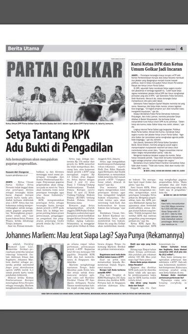 Korupsi E-KTP, Johannes Marliem: Mau Jerat Siapa Lagi?