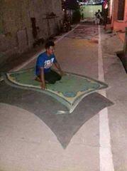 Di Daerah Ini Warganya Membuat Gambar 3D jelang HUT RI
