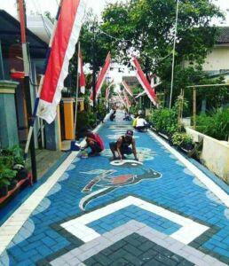 Di Daerah Ini Warganya Membuat Gambar 3D jelang HUT RI