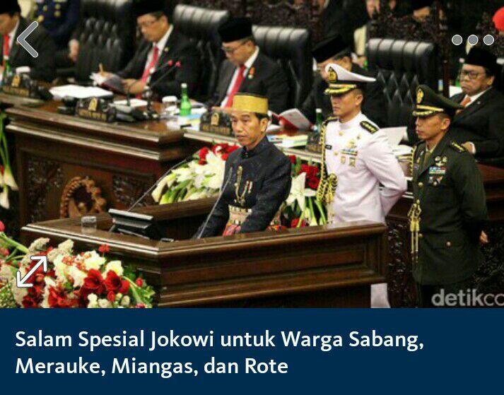 Salam Spesial Jokowi Untuk Warga Sabang, Merauke, Miangas, dan Rote