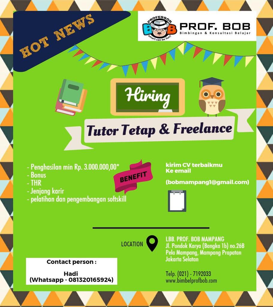 Lowongan TUTOR TETAP Dan FREELANCE | KASKUS