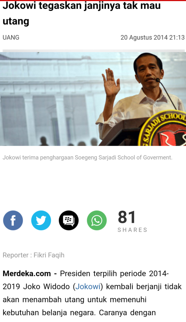 Defisit RAPBN 2018 Rp 325,9 T, Pemerintah Mau Berutang Lagi