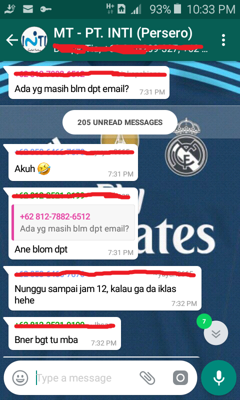 KICAUAN PARA PESERTA SELEKSI PROGRAM MANAGEMENT TRAINEE PT. INTI, PADA BAPER GAN SIST
