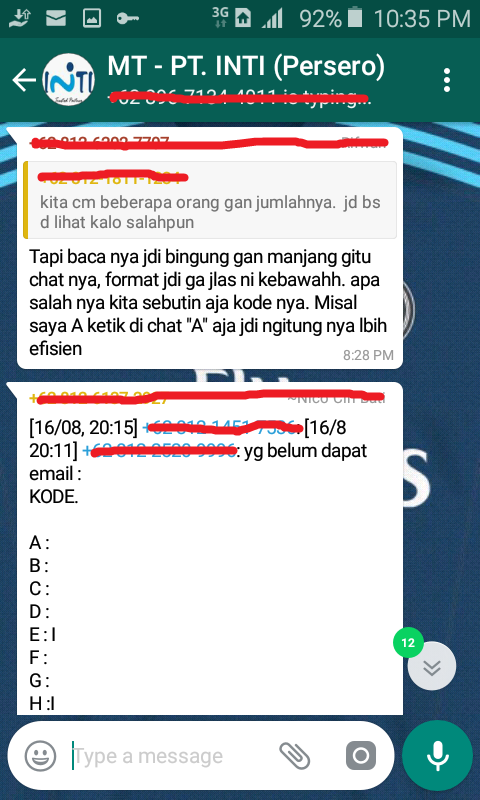 KICAUAN PARA PESERTA SELEKSI PROGRAM MANAGEMENT TRAINEE PT. INTI, PADA BAPER GAN SIST