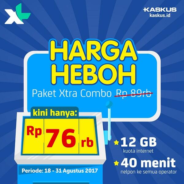 Harga Heboh Dari Paket Xtra Combo XL Cuma Buat Agan!