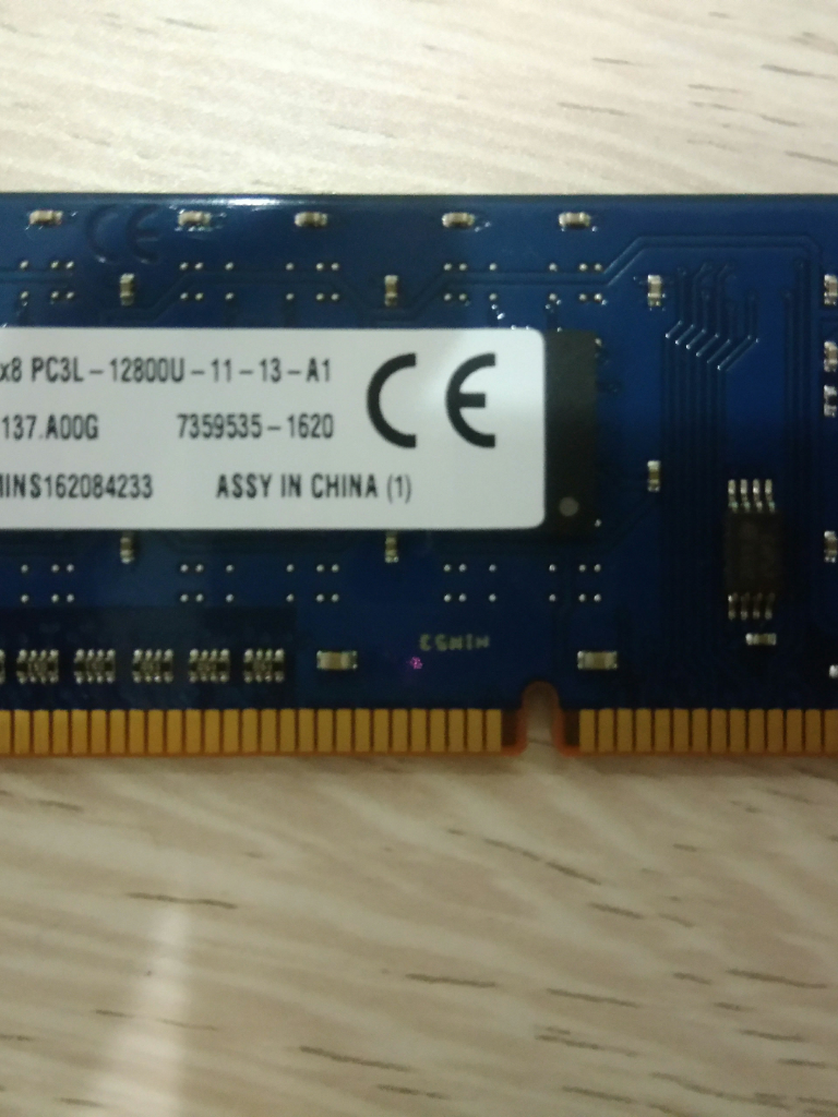 Upgrade RAM PC Kingston 1Rx8 PC3L-12800U-11-13A1