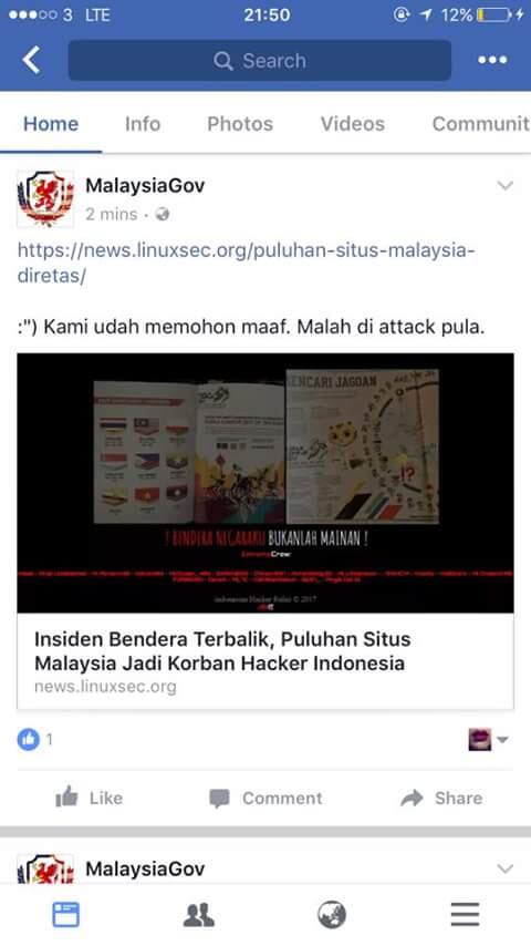 Insiden Bendera Terbalik, Puluhan Situs Malaysia Jadi Korban Hacker Indonesia