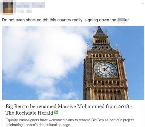 Warga Inggris Diserang Berita Hoax 'Nama Big Ben Ingin Daganti Massive Mohammed'