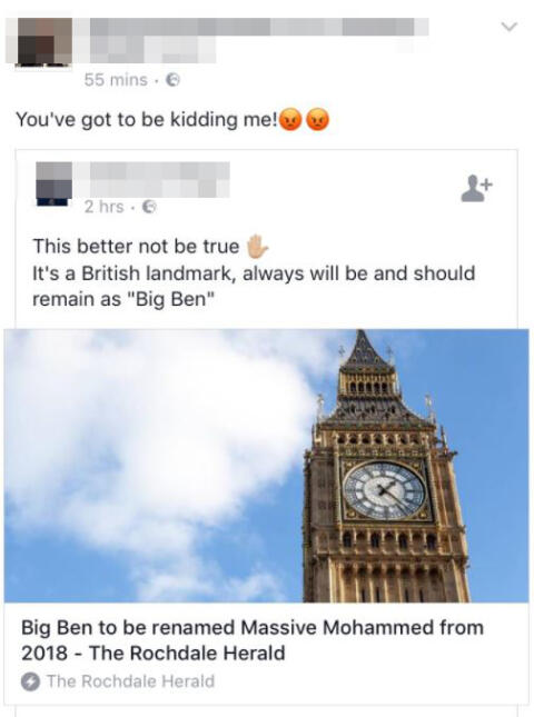 Warga Inggris Diserang Berita Hoax 'Nama Big Ben Ingin Daganti Massive Mohammed'