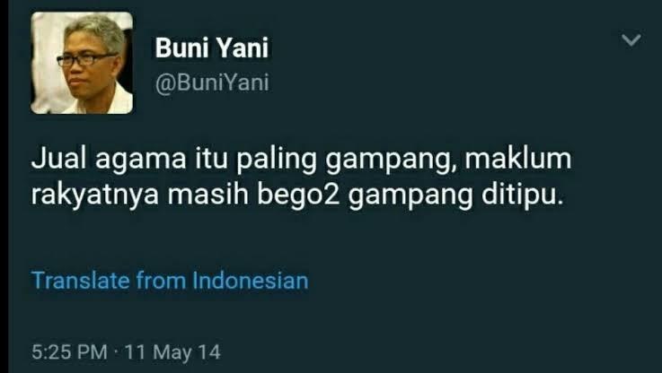 Buni Yani: Kasus Ahok Bukan Gara-Gara Saya