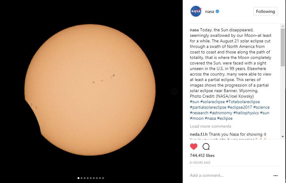 Penampakan Solar Eclipse 2017 