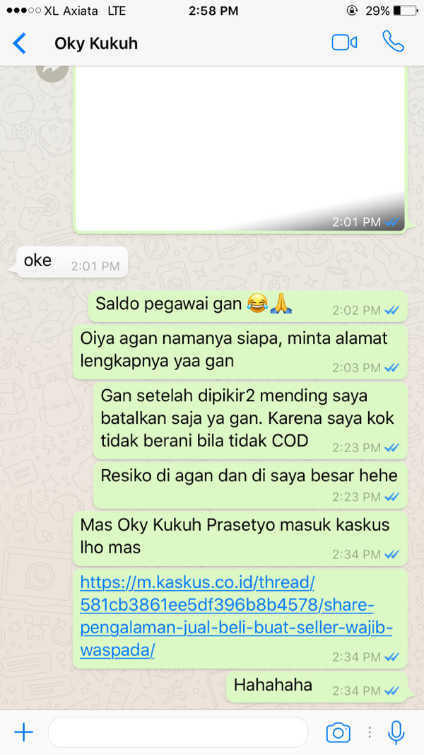 Nyaris Ditipu oleh Oky Kukuh