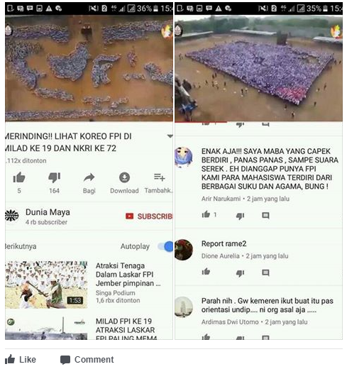 Duh, Mosaik Peta dan Bendera Indonesia Mahasiswa Undip Diklaim Milik FPI