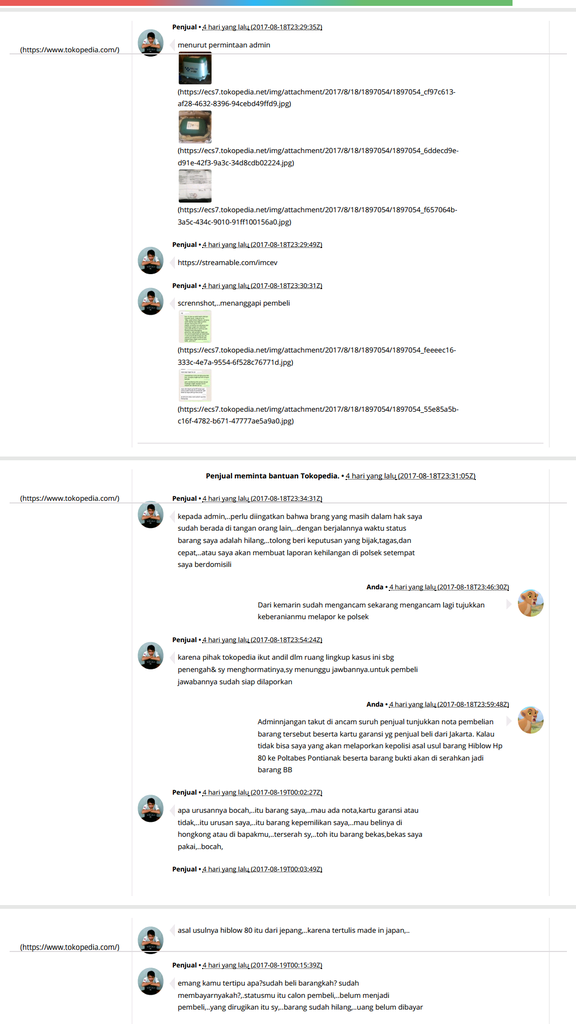 Tokopedia memihak dan melindungi penjual yang menipu
