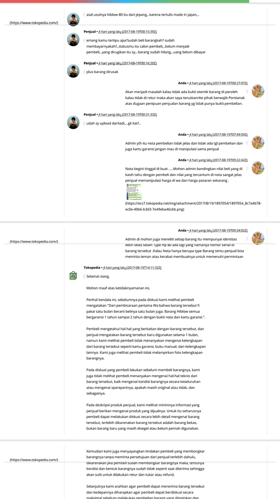 Tokopedia memihak dan melindungi penjual yang menipu