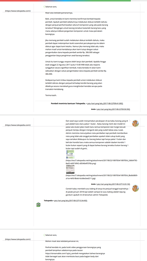 Tokopedia memihak dan melindungi penjual yang menipu