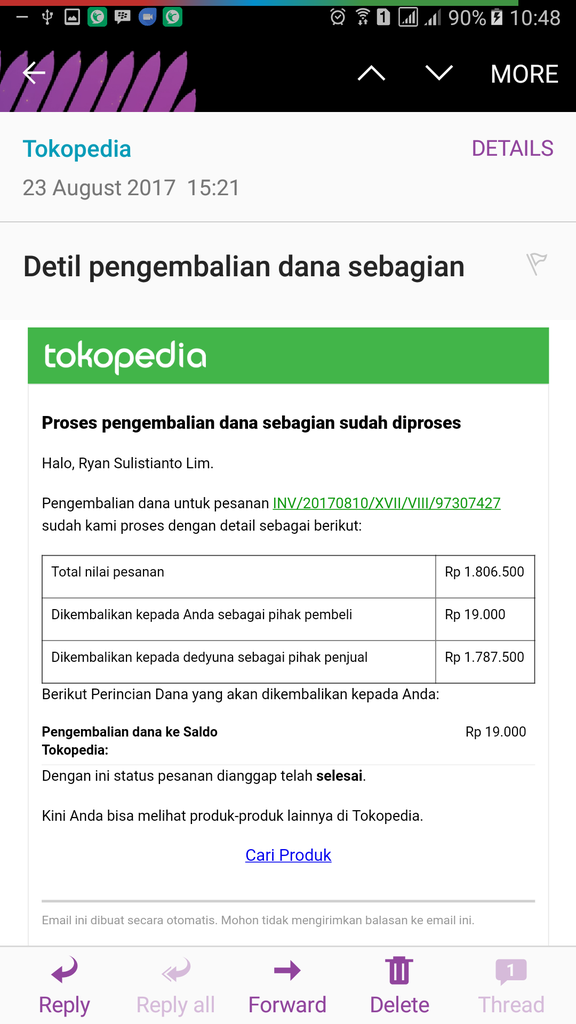 Tokopedia memihak dan melindungi penjual yang menipu