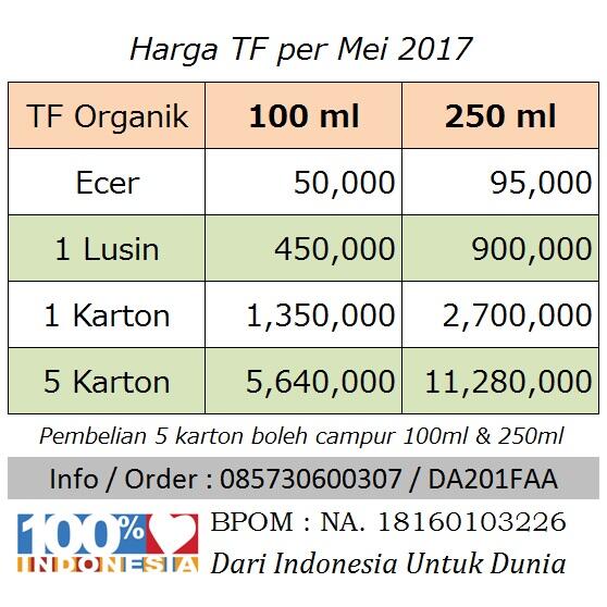 DISTRIBUTOR TF Organik Miracle Water (Dicari agen di seluruh Indonesia)