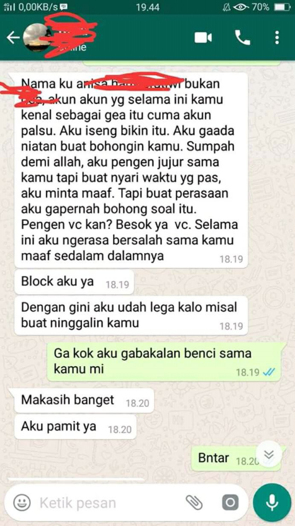 Kecewa cinta LDR