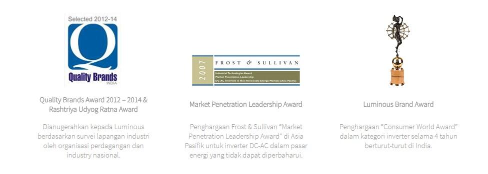 LUMINOUS - UPS INVERTER + SOLAR PRODUK &#91; PLTS &#93; + Battery ACCU VRLA/TUBULAR