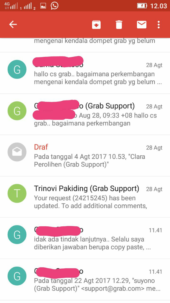 *grabhitch, Penarikan Saldo Dompet Tak Kunjung Di Transfer*